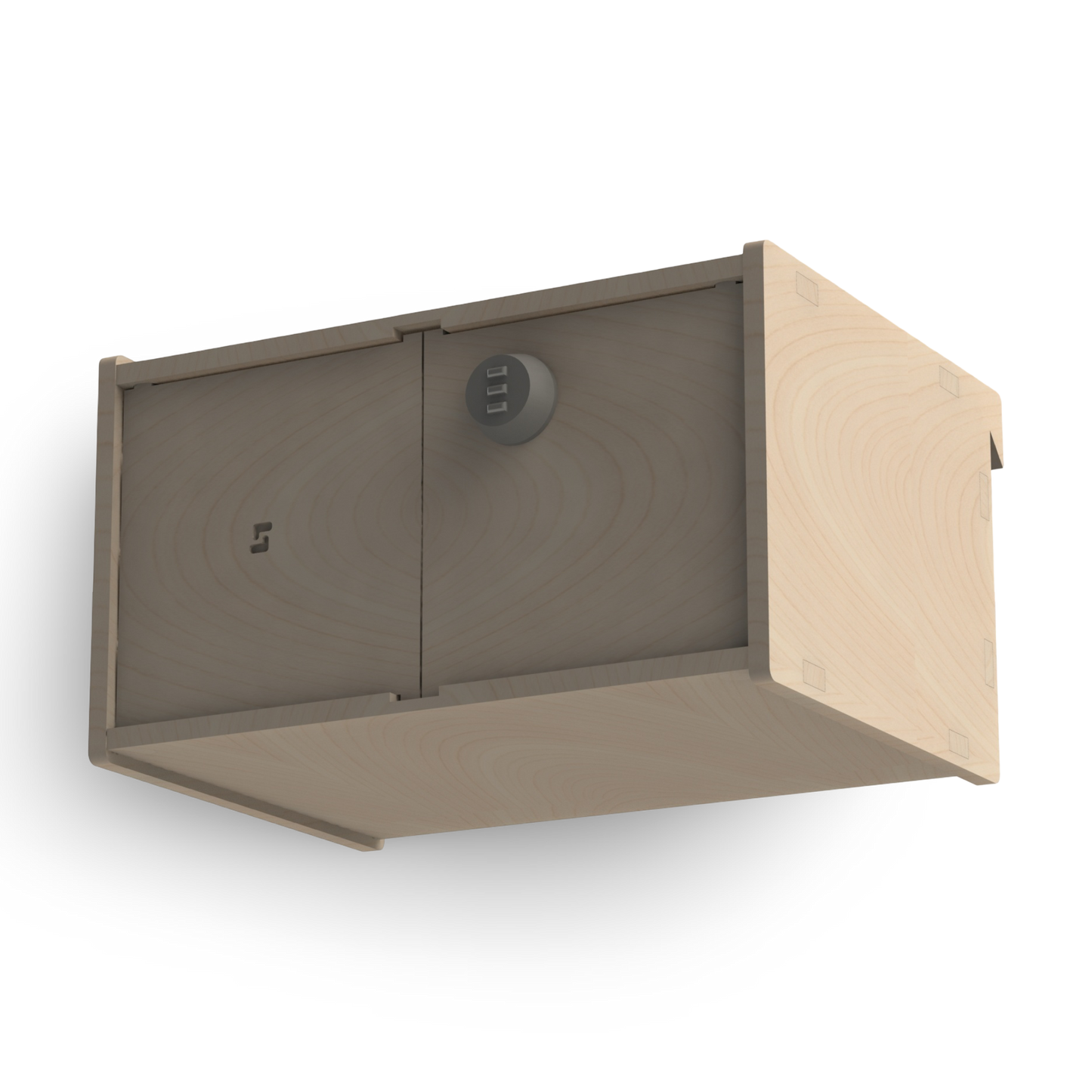 French Cleat großer Schrank mit Schloss aus Holz für deine Werkzeugwand