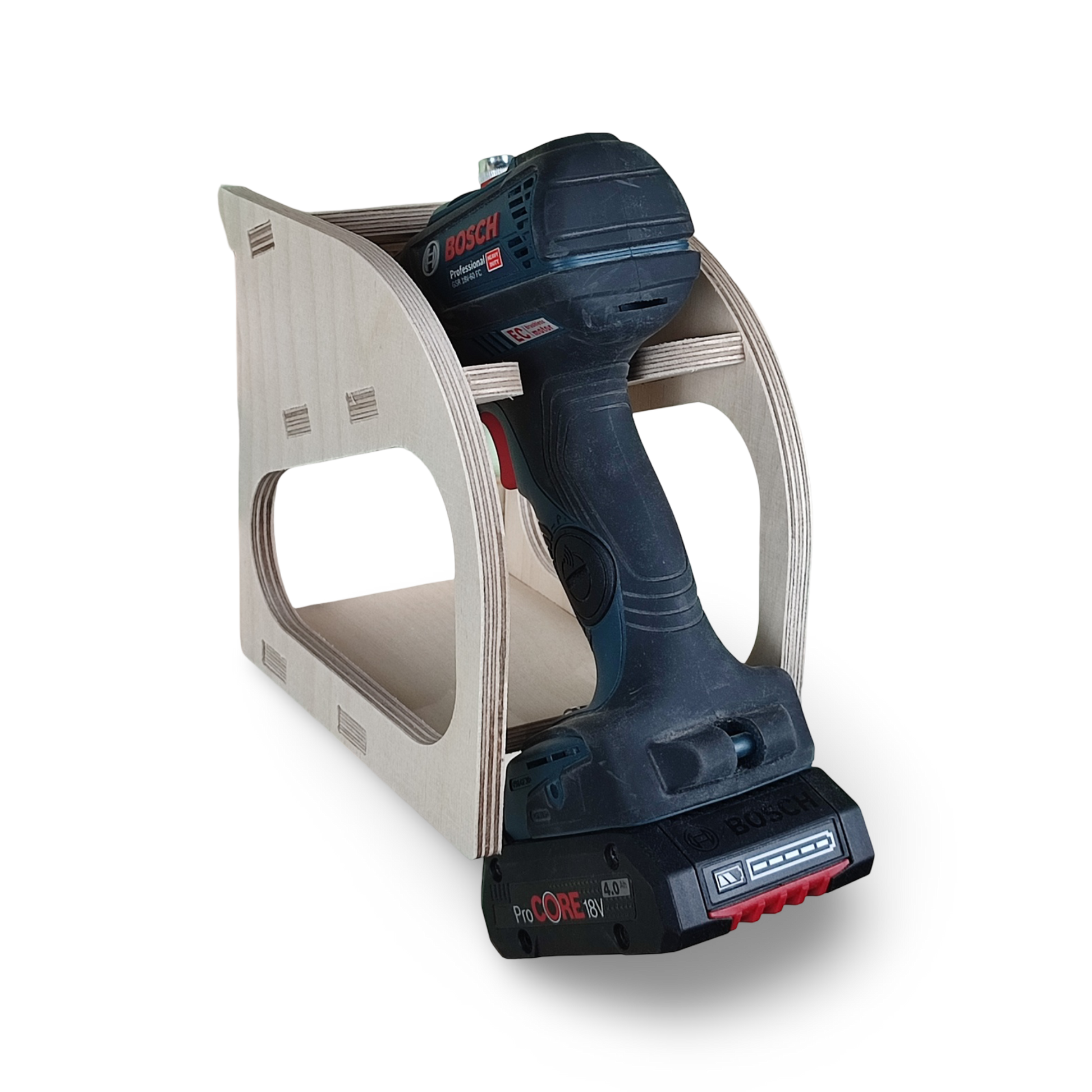French Cleat Akkuschrauber Halter aus Holz für deine Werkzeuge