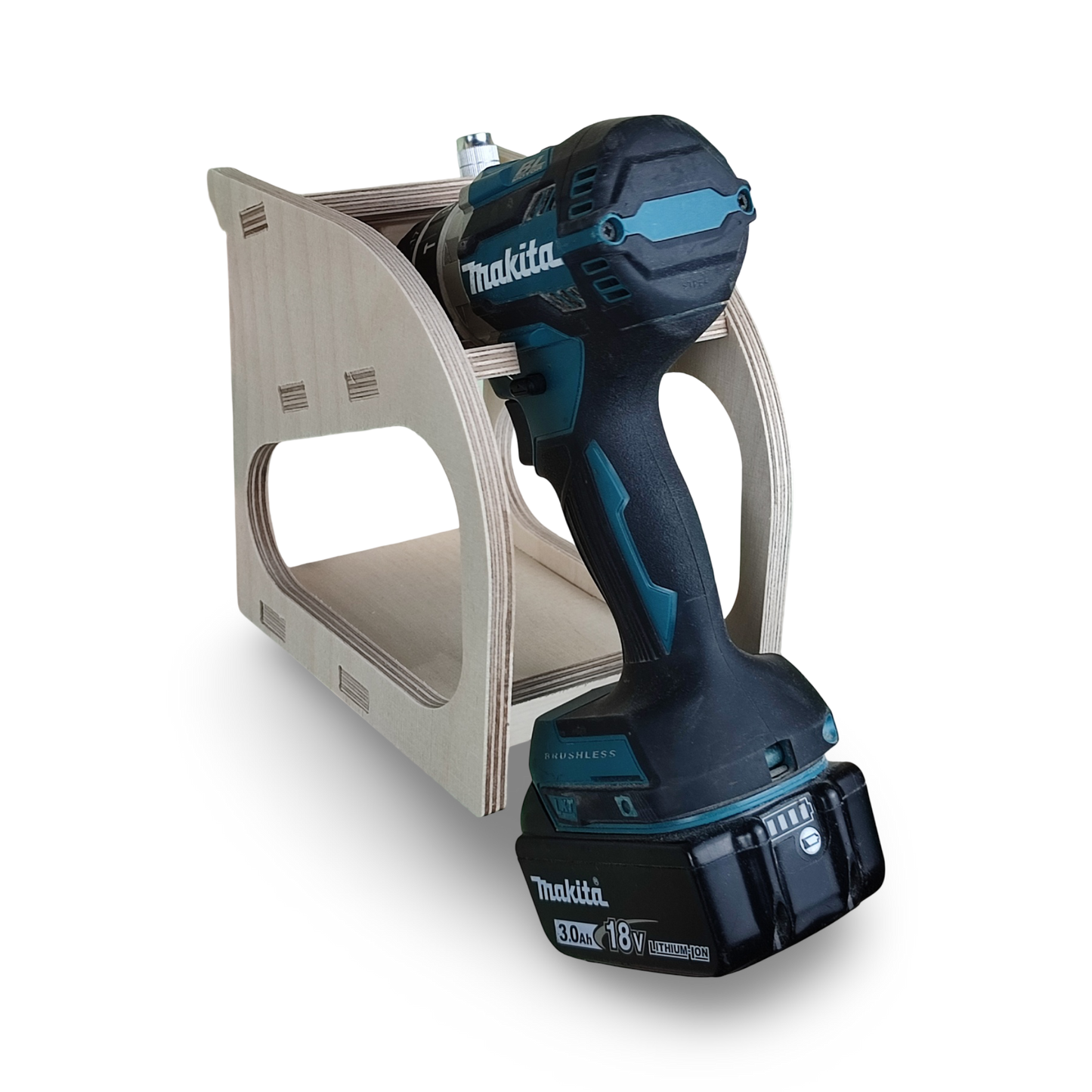 French Cleat Akkuschrauber Halter aus Holz für deine Werkzeuge