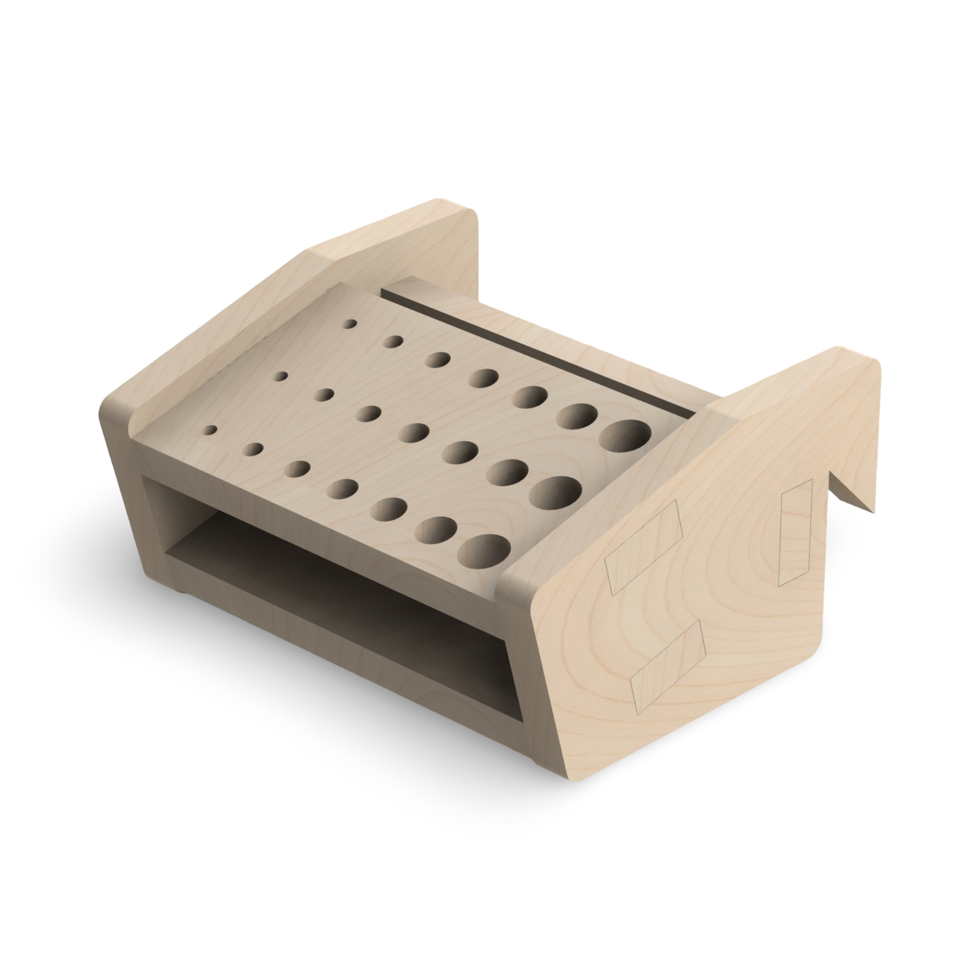 French Cleat Bohrerhalter aus Holz für deine Werkzeuge