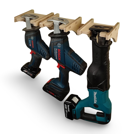 French Cleat Bosch 12V Säbelsägenhalter aus Holz für deine Werkzeuge