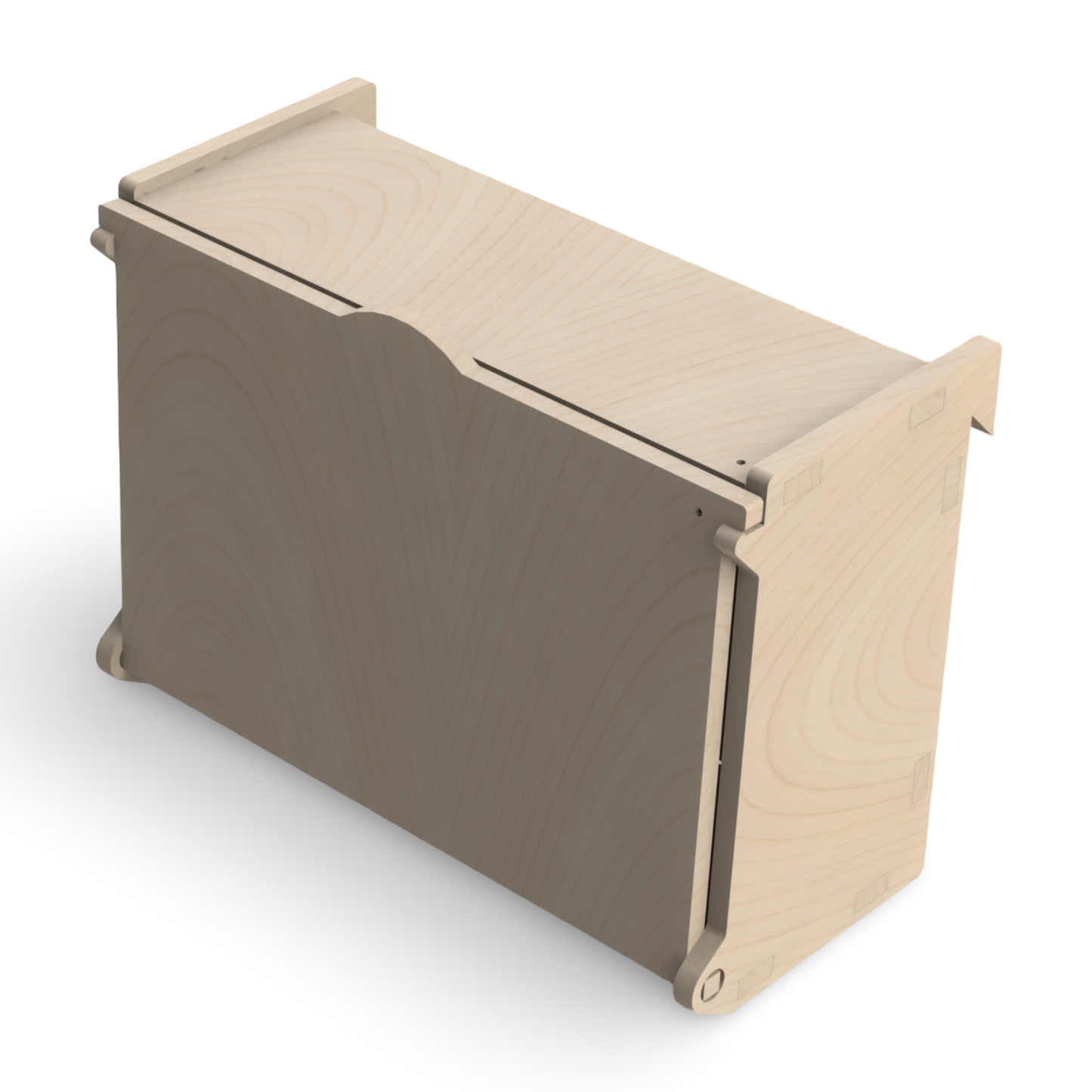 French Cleat Box mit Klappe vorne aus Holz für deine Werkzeugwand