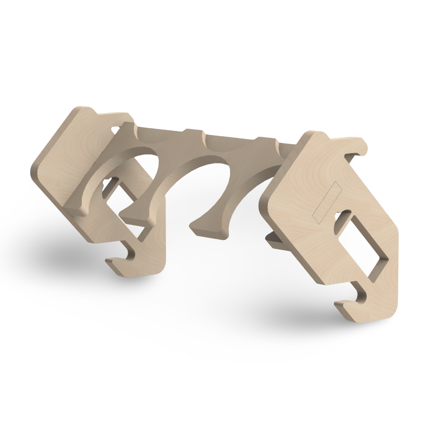 French Cleat Dosenhalter modular mitte aus Holz für deine Werkzeuge