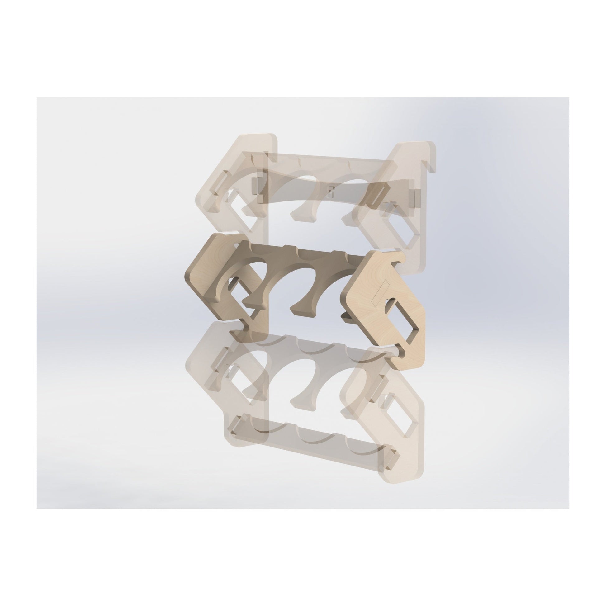 French Cleat Dosenhalter modular mitte aus Holz für deine Werkzeuge