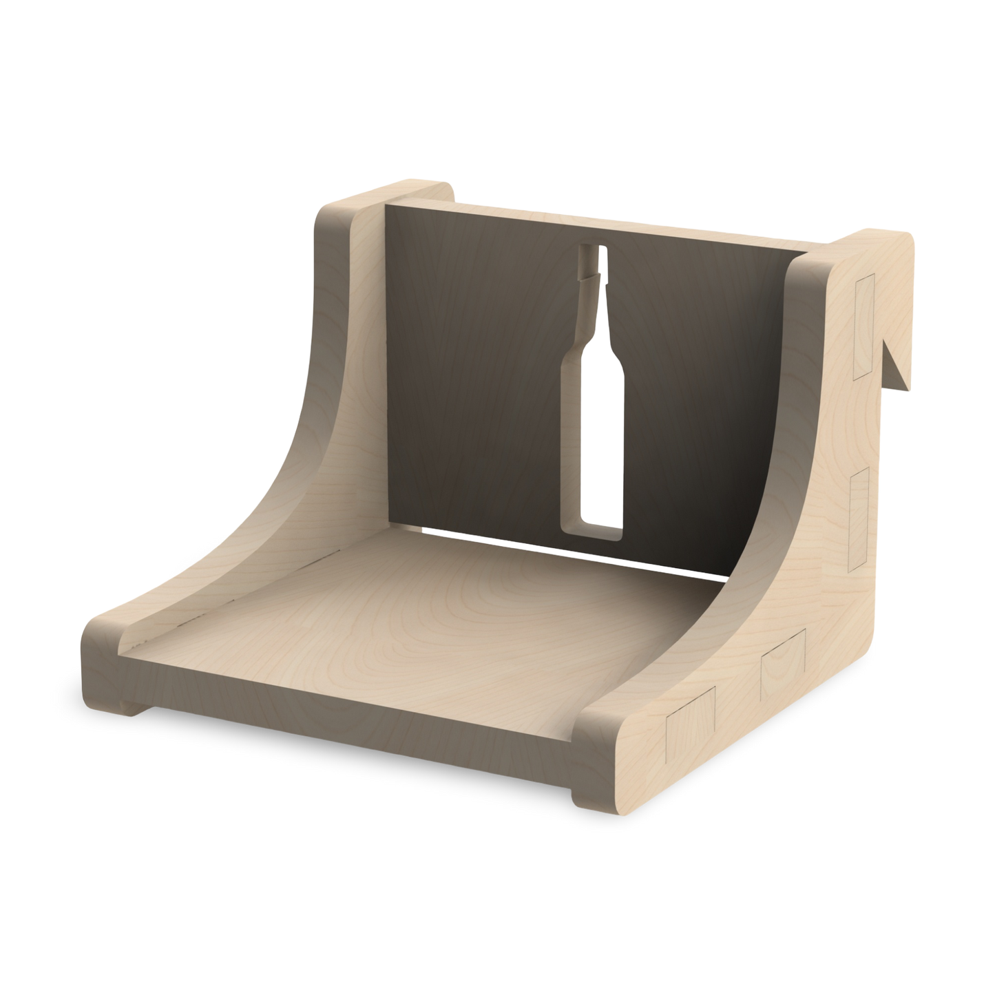 French Cleat Flaschenhalter aus Holz für deine Werkzeuge