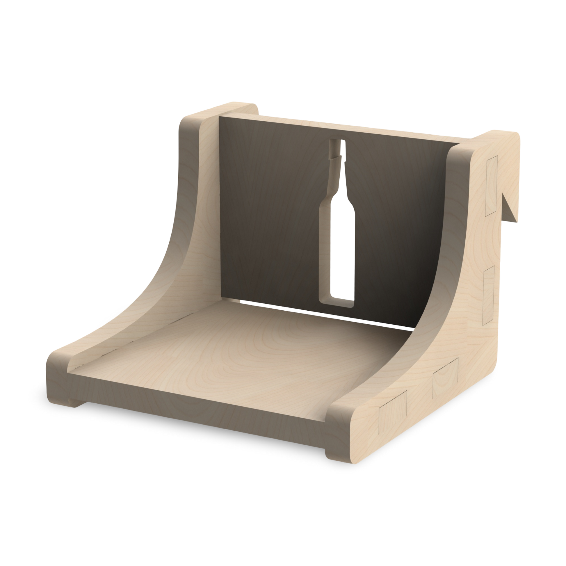 French Cleat Flaschenhalter aus Holz für deine Werkzeuge