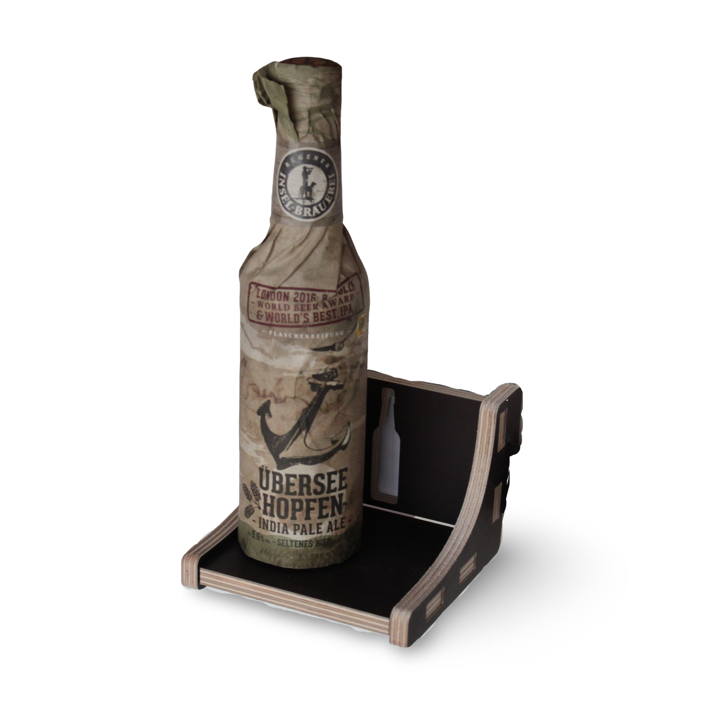 French Cleat Flaschenhalter aus Holz für deine Werkzeuge