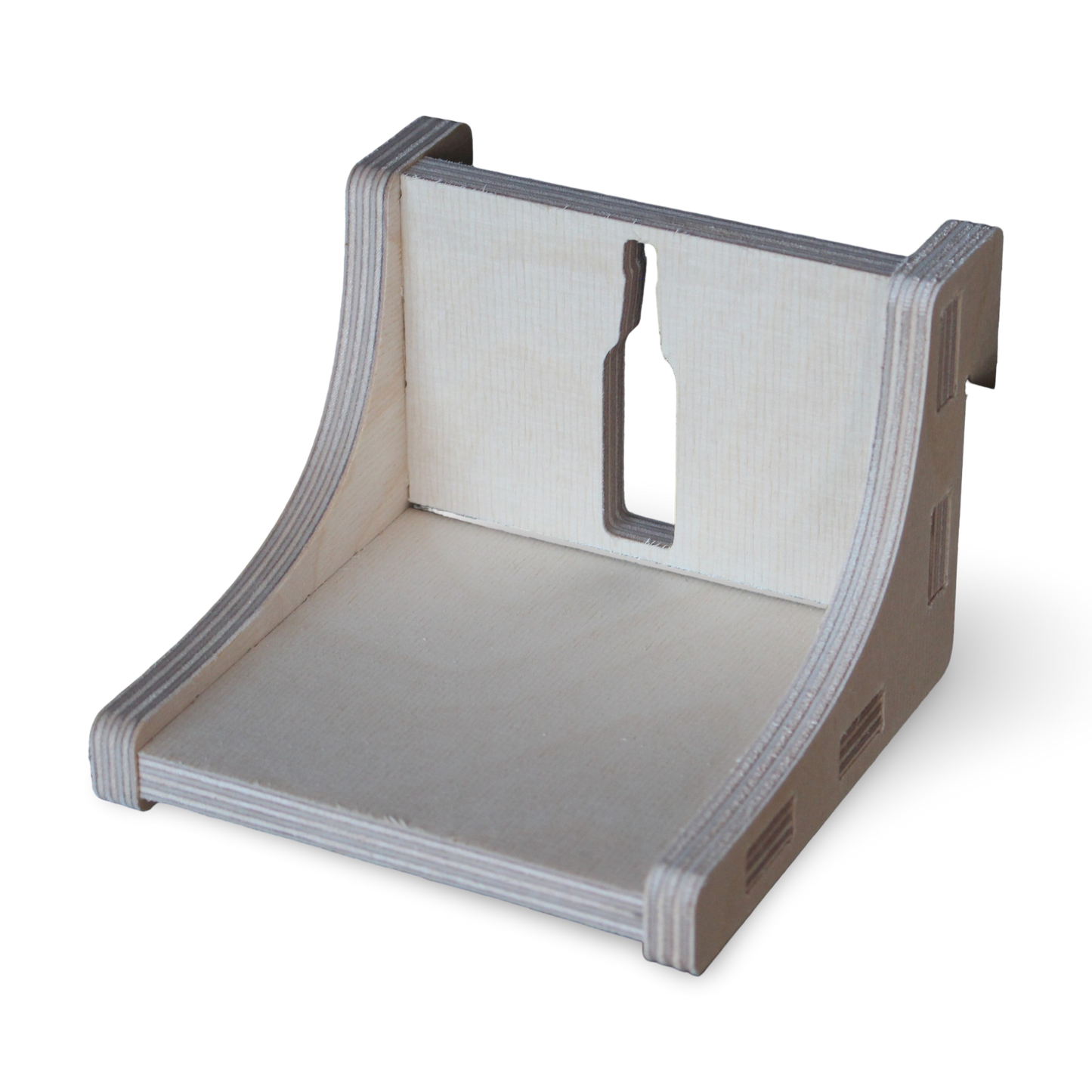 French Cleat Flaschenhalter aus Holz für deine Werkzeuge