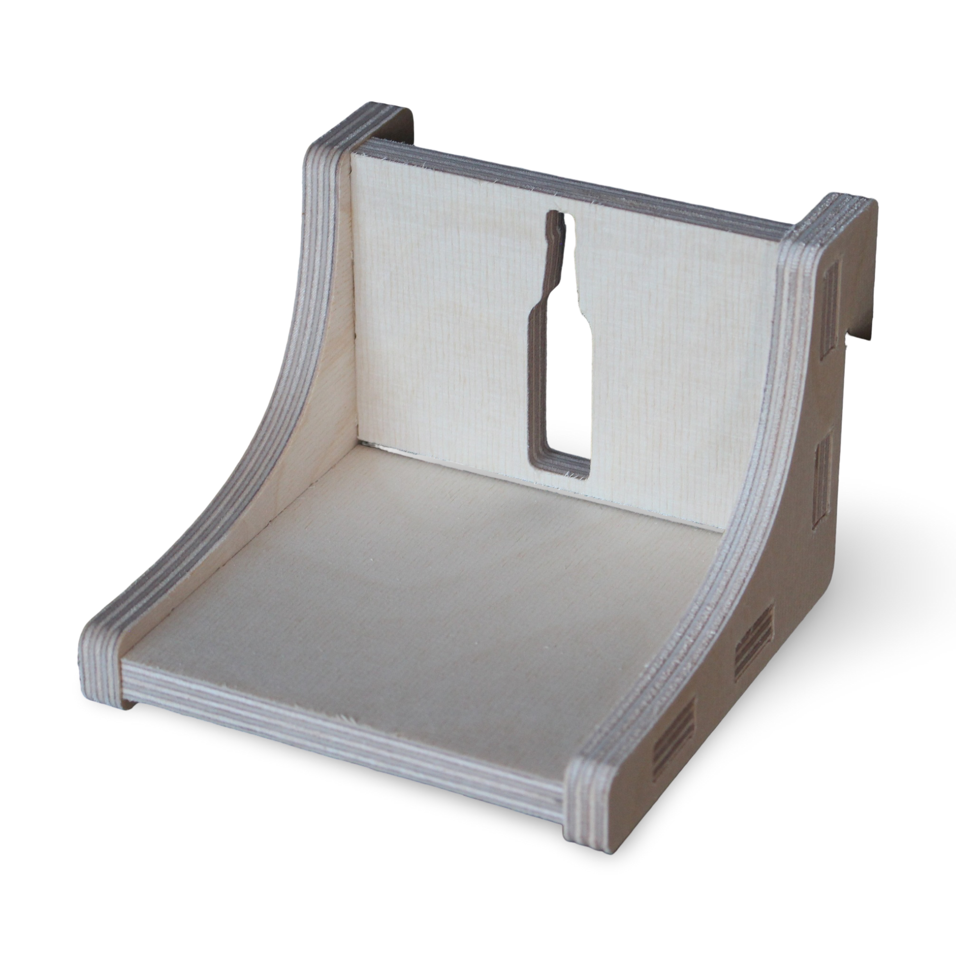 French Cleat Flaschenhalter aus Holz für deine Werkzeuge