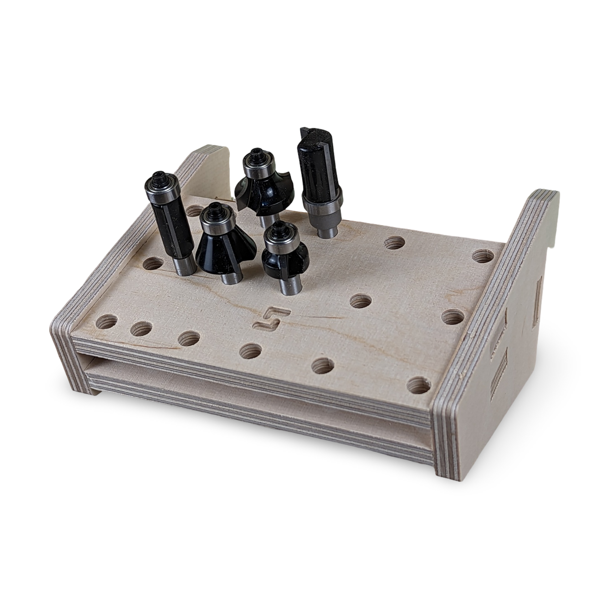 French Cleat Fräserhalter 8mm - 18 aus Holz für deine Werkzeuge