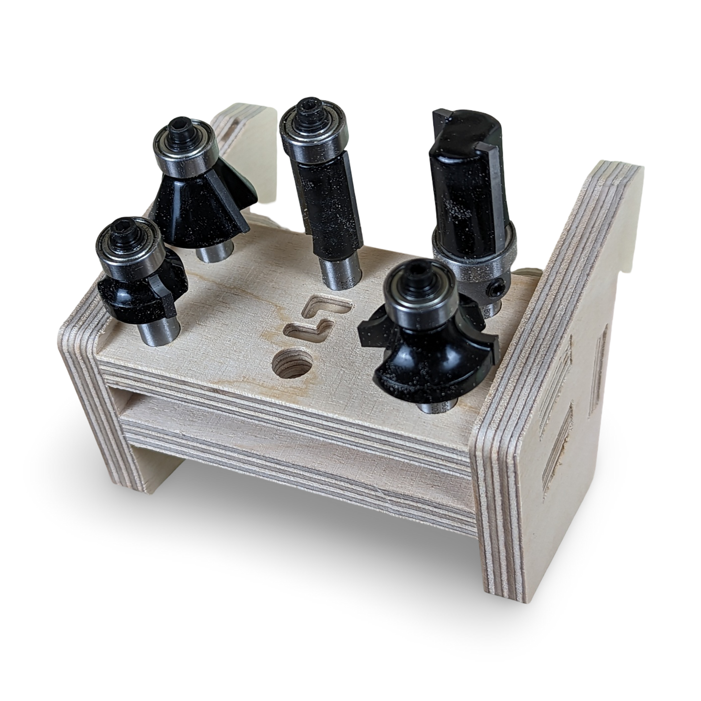 French Cleat Fräserhalter 8mm - 6 aus Holz für deine Werkzeuge