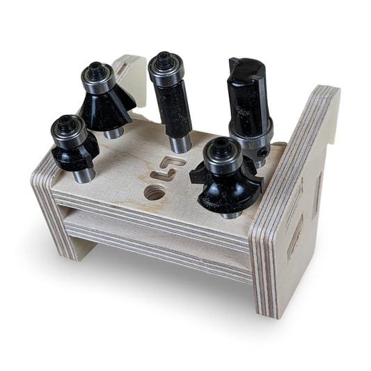 French Cleat Fräserhalter 8mm - 6 aus Holz für deine Werkzeuge
