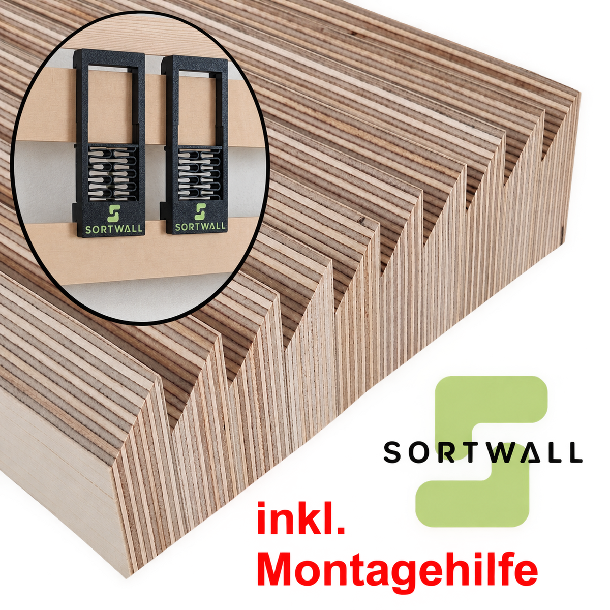 French Cleat Leisten Multiplex 15mm (Keilleiste) – 10 Stück