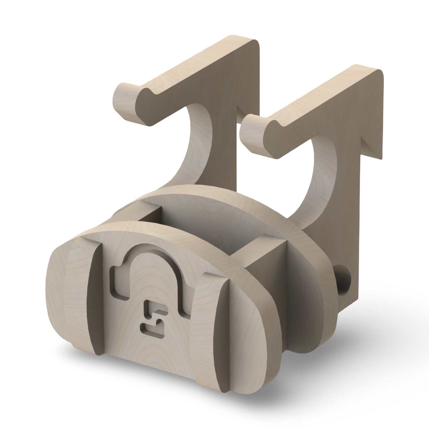 French Cleat Gehörschutzhalter aus Holz für deine Werkzeuge