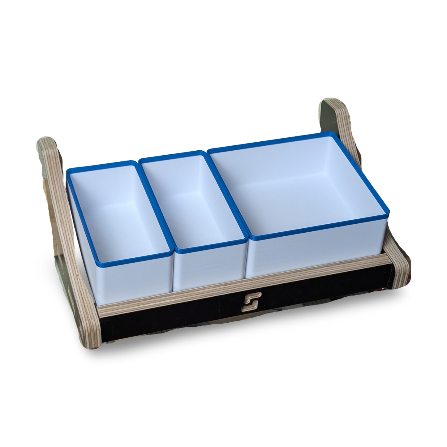 French Cleat Gridfinity 4x2 Zubehörboxen aus Holz für deine Werkzeuge