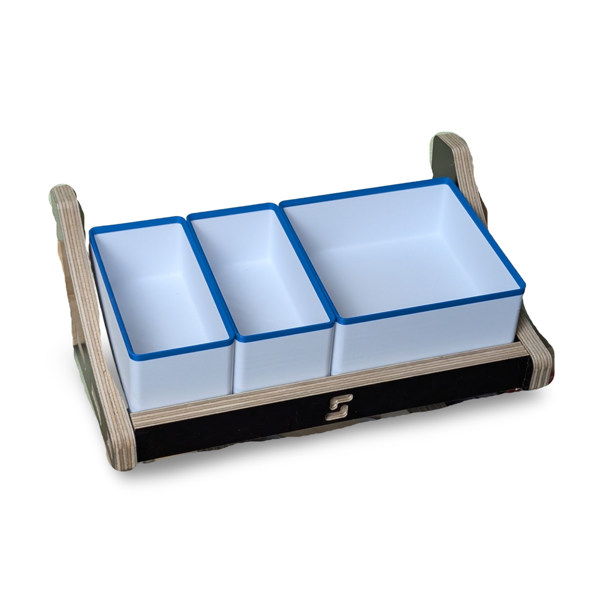 French Cleat Gridfinity 4x2 Zubehörboxen aus Holz für deine Werkzeuge