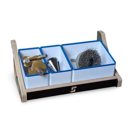 French Cleat Gridfinity 4x2 Zubehörboxen aus Holz für deine Werkzeuge