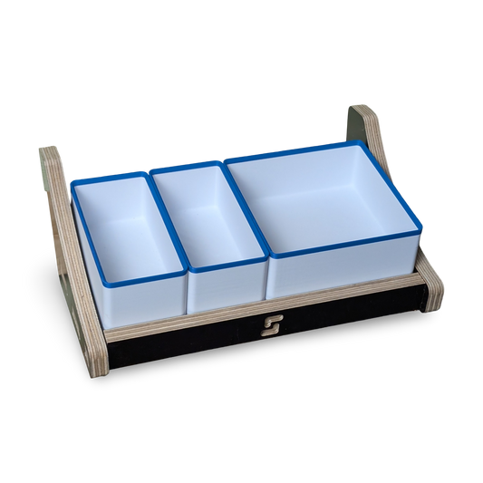 French Cleat Gridfinity 6x3 Zubehörboxen aus Holz für deine Werkzeuge