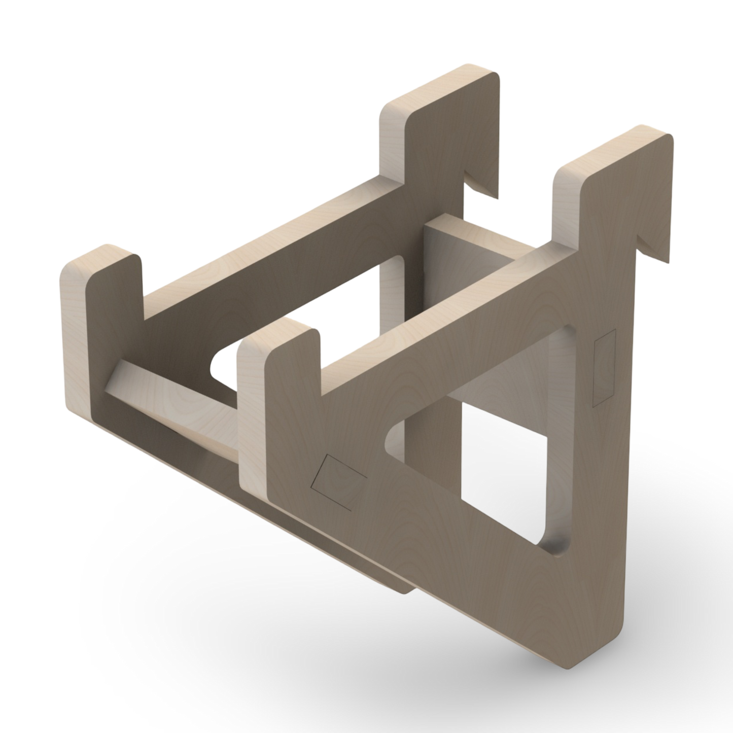 French Cleat Haken 100x50 aus Holz für deine Werkzeuge