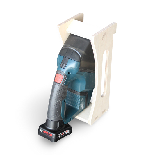 French Cleat Handstaubsauger Halter Bosch 12V aus Holz für deine Werkzeuge