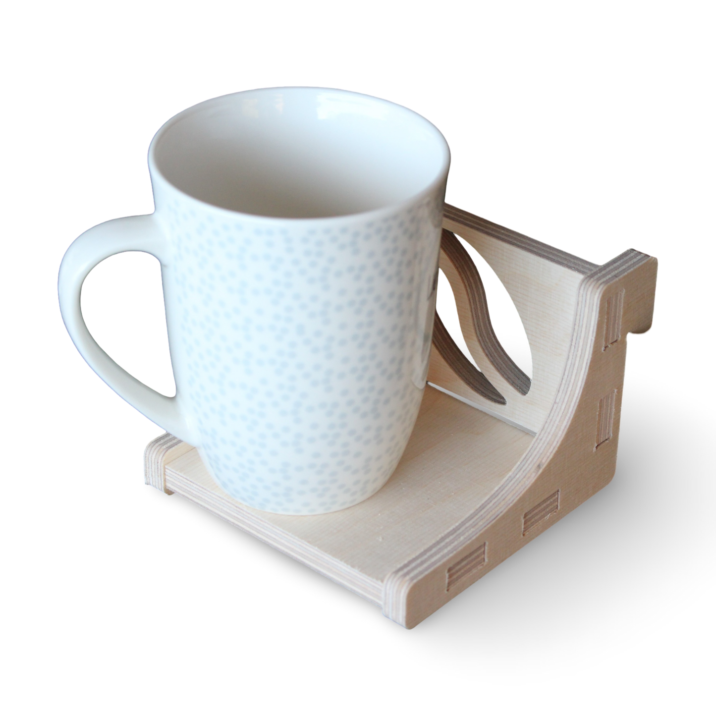 French Cleat Kaffeebecherhalter aus Holz für deine Werkzeuge