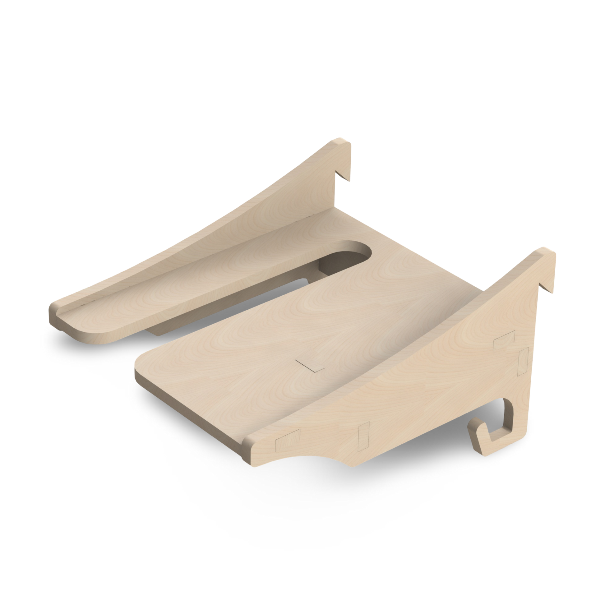 French Cleat Kettensägenhalter aus Holz für deine Werkzeuge