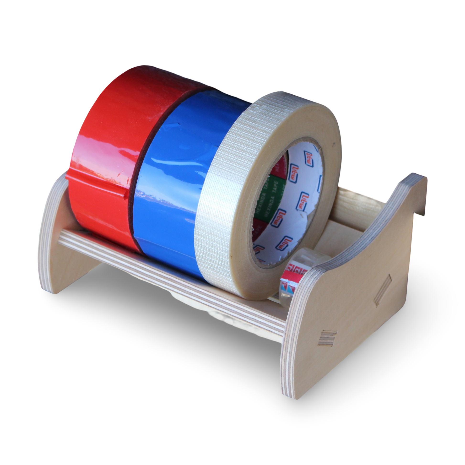 French Cleat Klebebandrollenhalter aus Holz für deine Werkzeuge