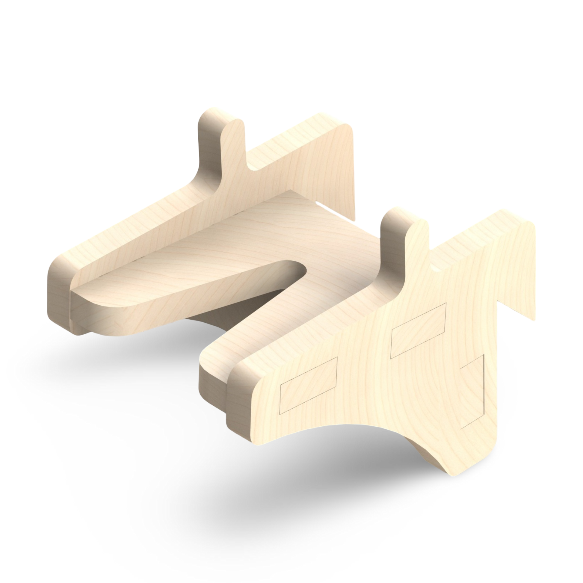 French Cleat Knarrenhalter 1/2 Zoll aus Holz für deine Werkzeuge