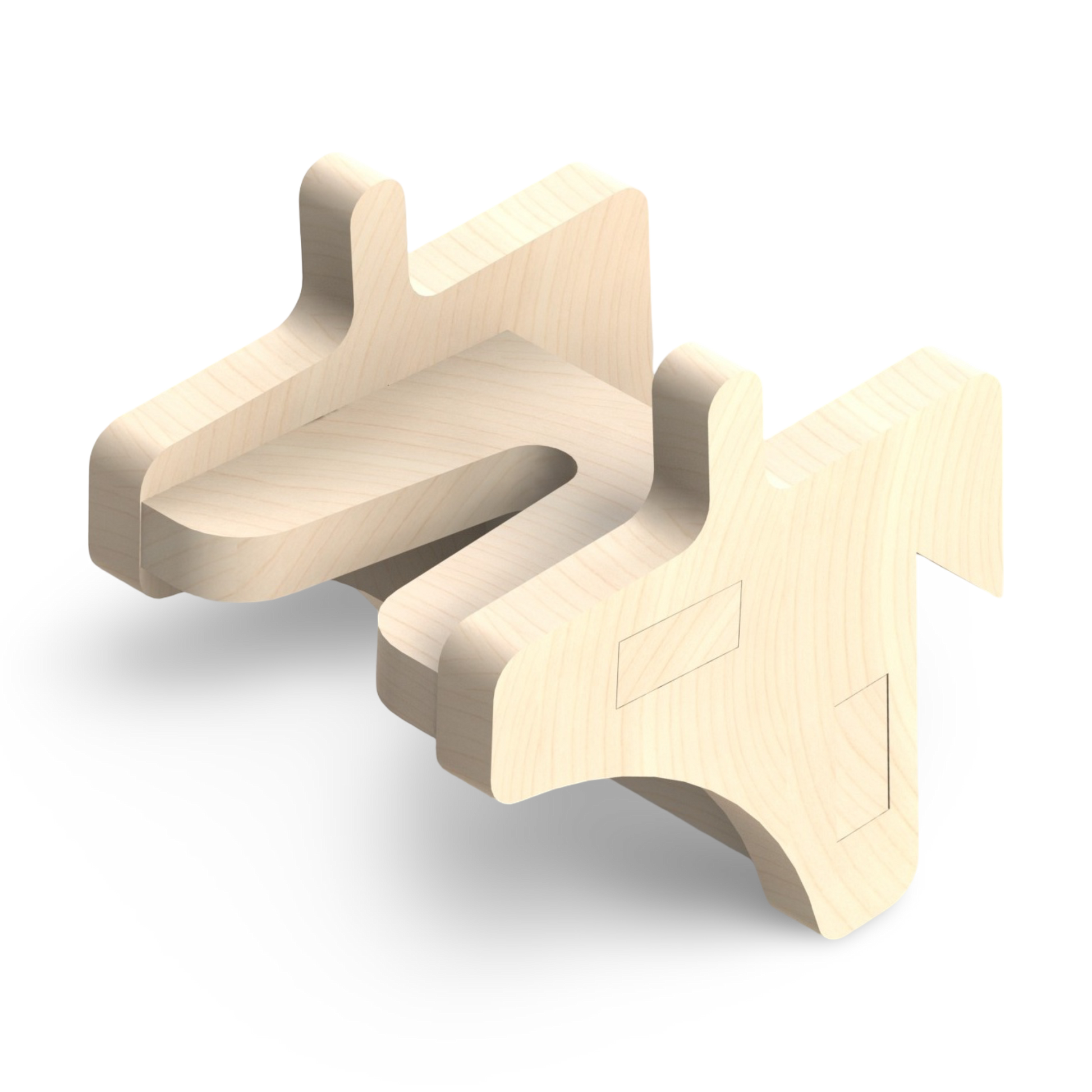 French Cleat Knarrenhalter 1/4 Zoll aus Holz für deine Werkzeuge