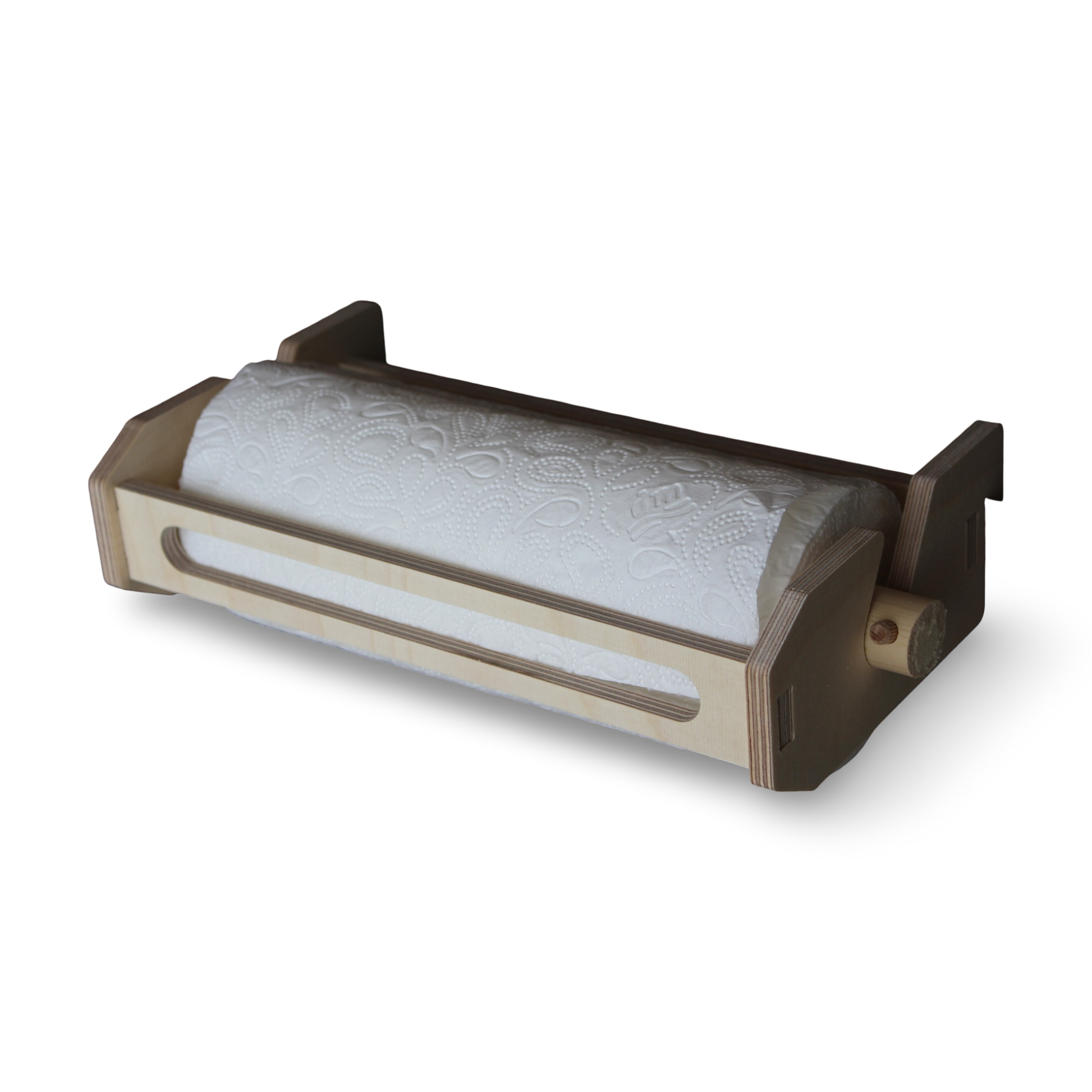 French Cleat Küchenrollenhalter aus Holz für deine Werkzeuge