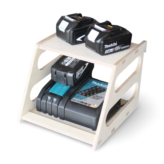 French Cleat Makita 18V Ladegeräthalter aus Holz für deine Werkzeuge