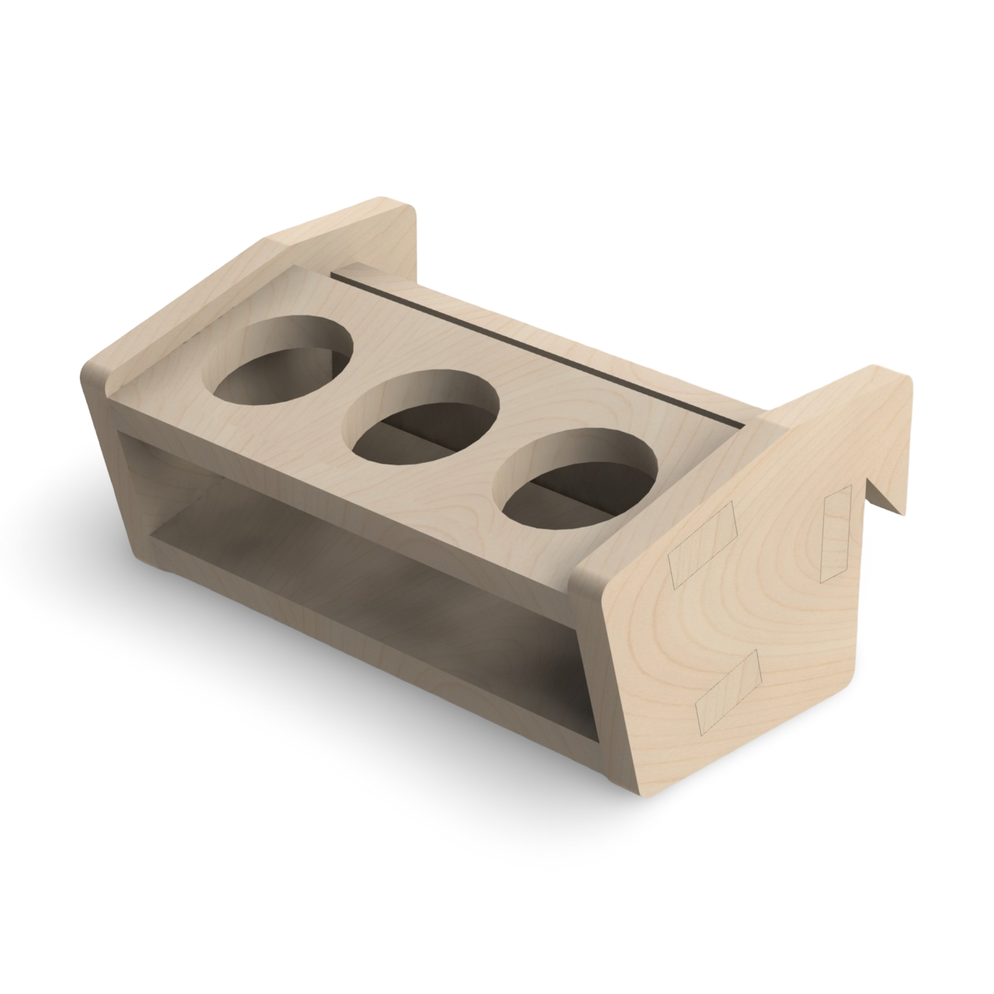 French Cleat Schlagschrauberнüssehalter aus Holz für deine Werkzeuge