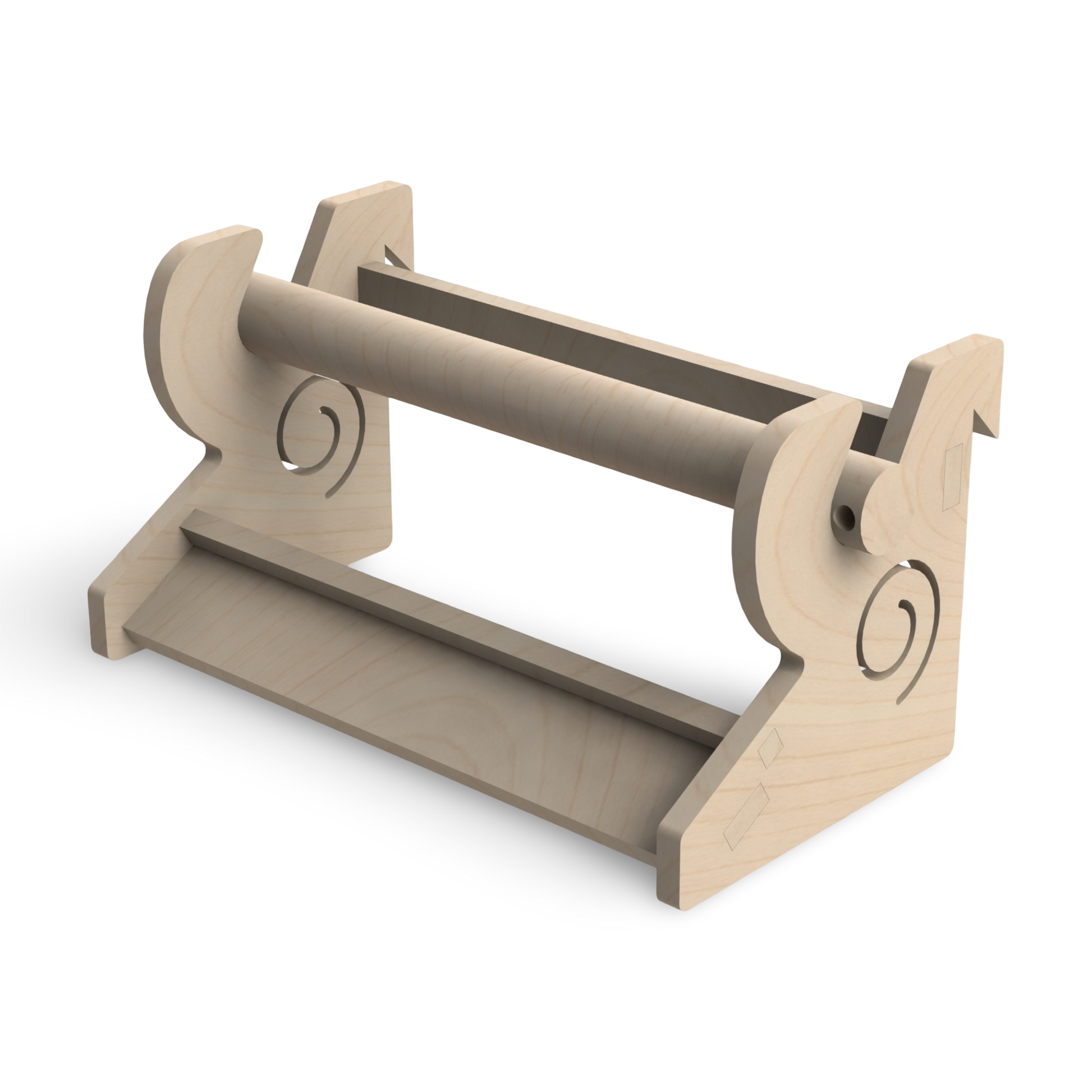 French Cleat Schleifpapierrollenhalter aus Holz für deine Werkzeuge