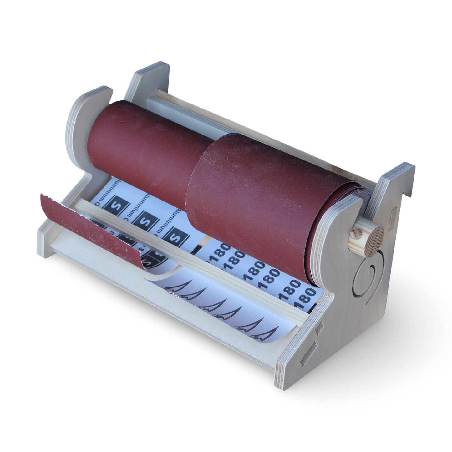 French Cleat Schleifpapierrollenhalter aus Holz für deine Werkzeuge