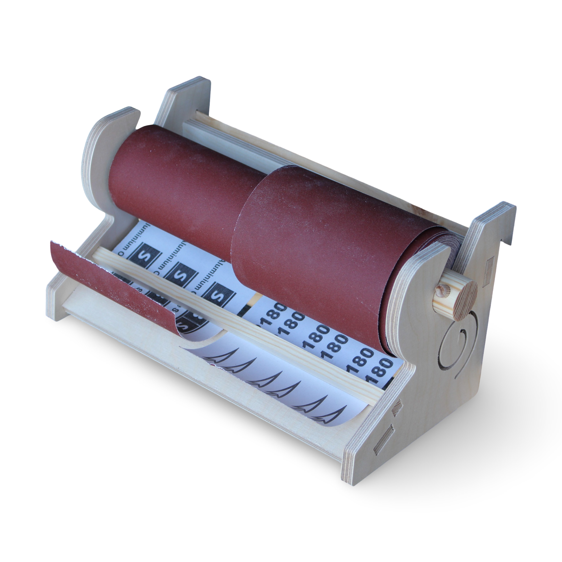 French Cleat Schleifpapierrollenhalter aus Holz für deine Werkzeuge