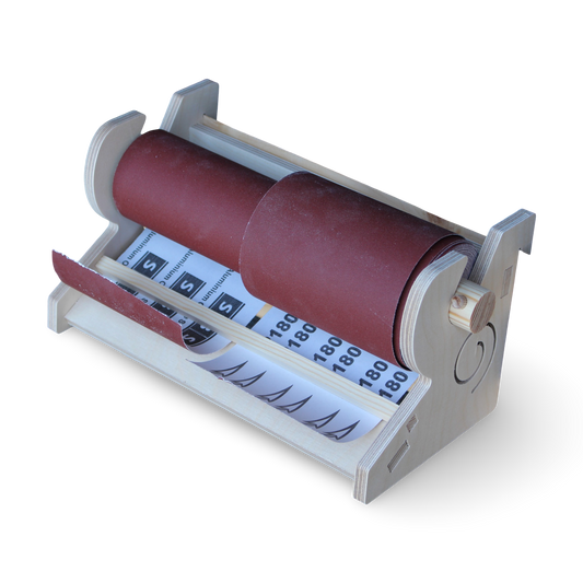 French Cleat Schleifpapierrollenhalter aus Holz für deine Werkzeuge