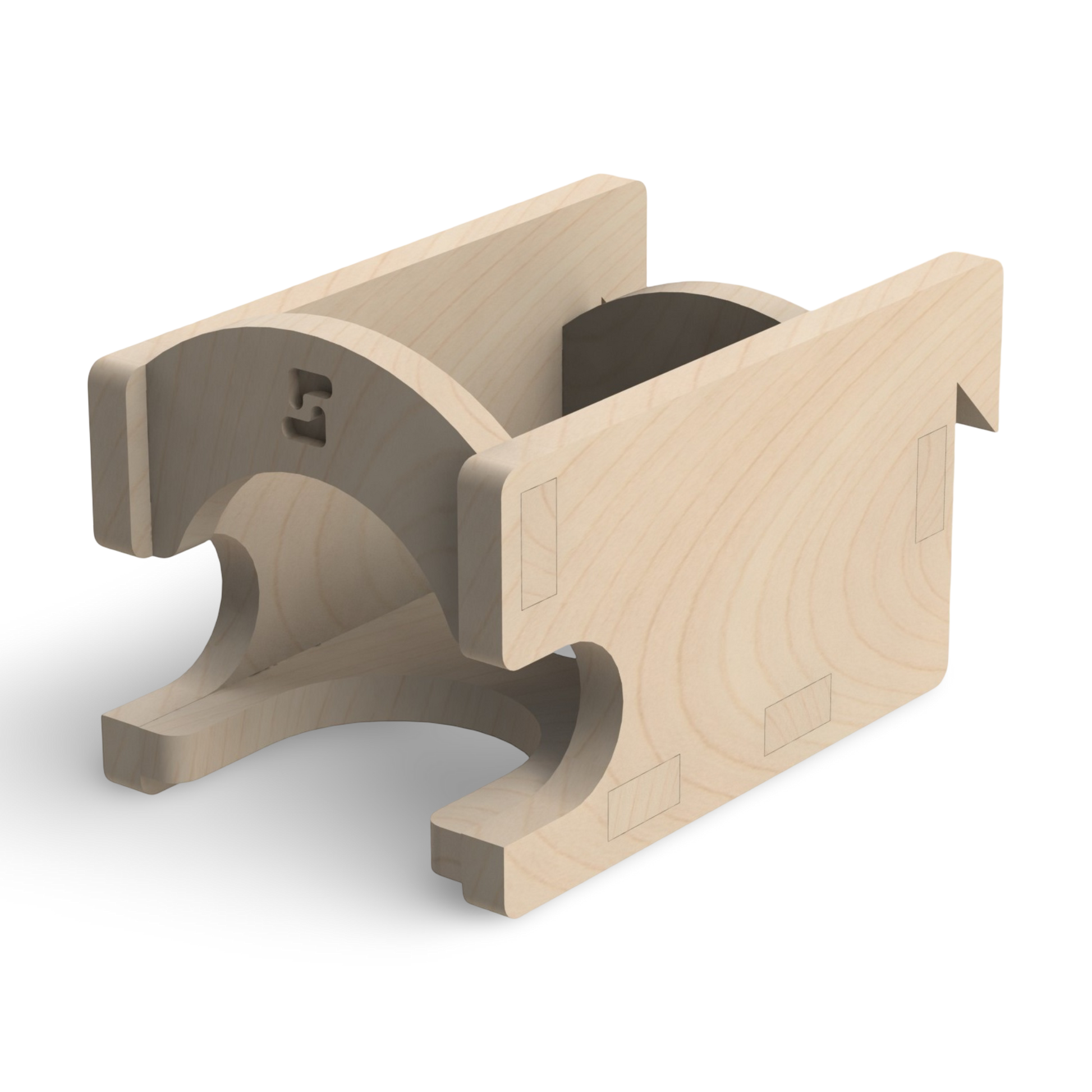 French Cleat Schleifschwammhalter aus Holz für deine Werkzeuge