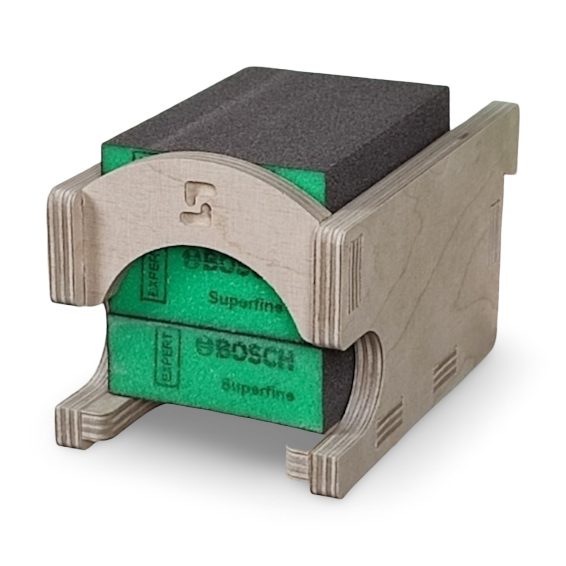 French Cleat Schleifschwammhalter aus Holz für deine Werkzeuge
