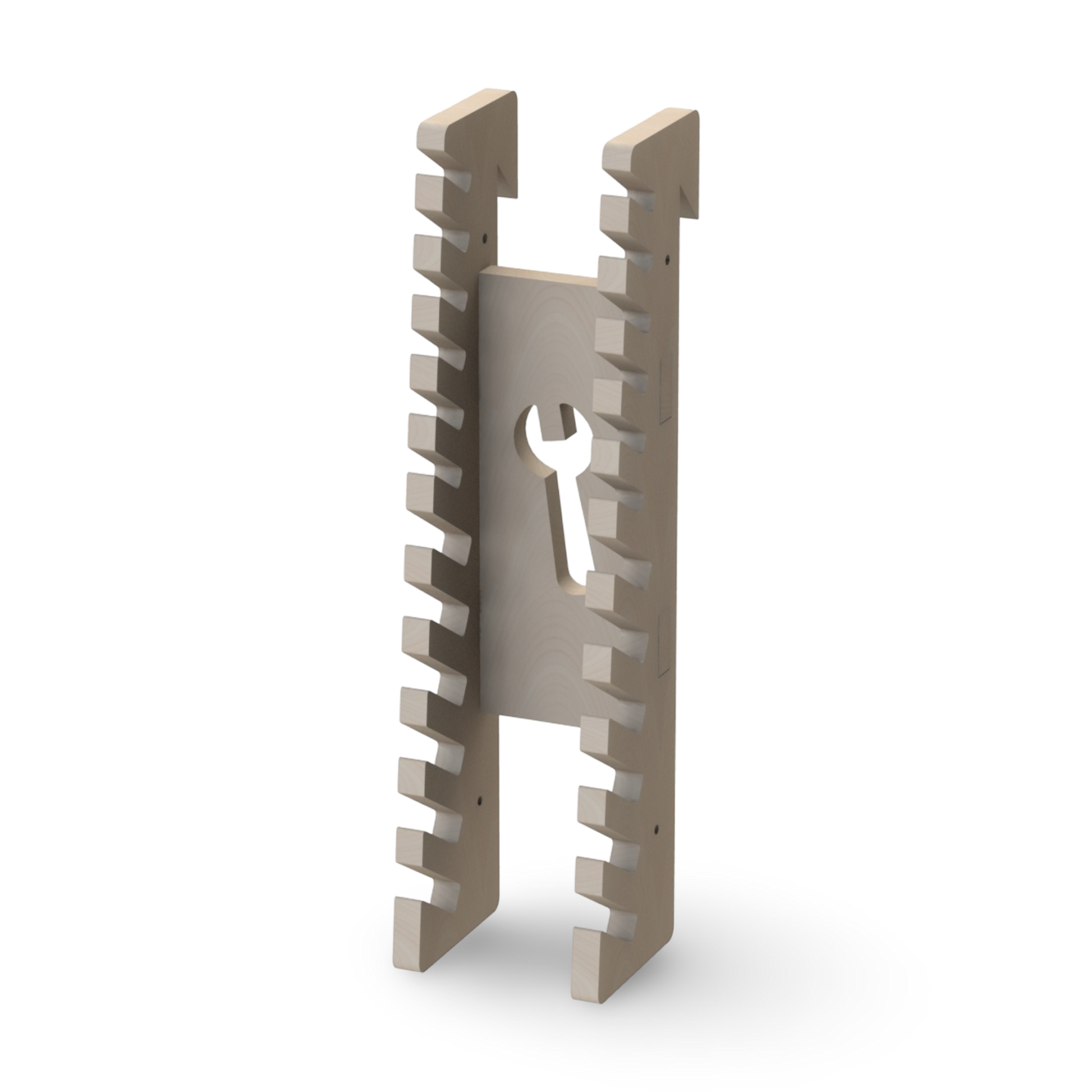 French Cleat Schraubenschüsselhalter aus Holz für deine Werkzeuge