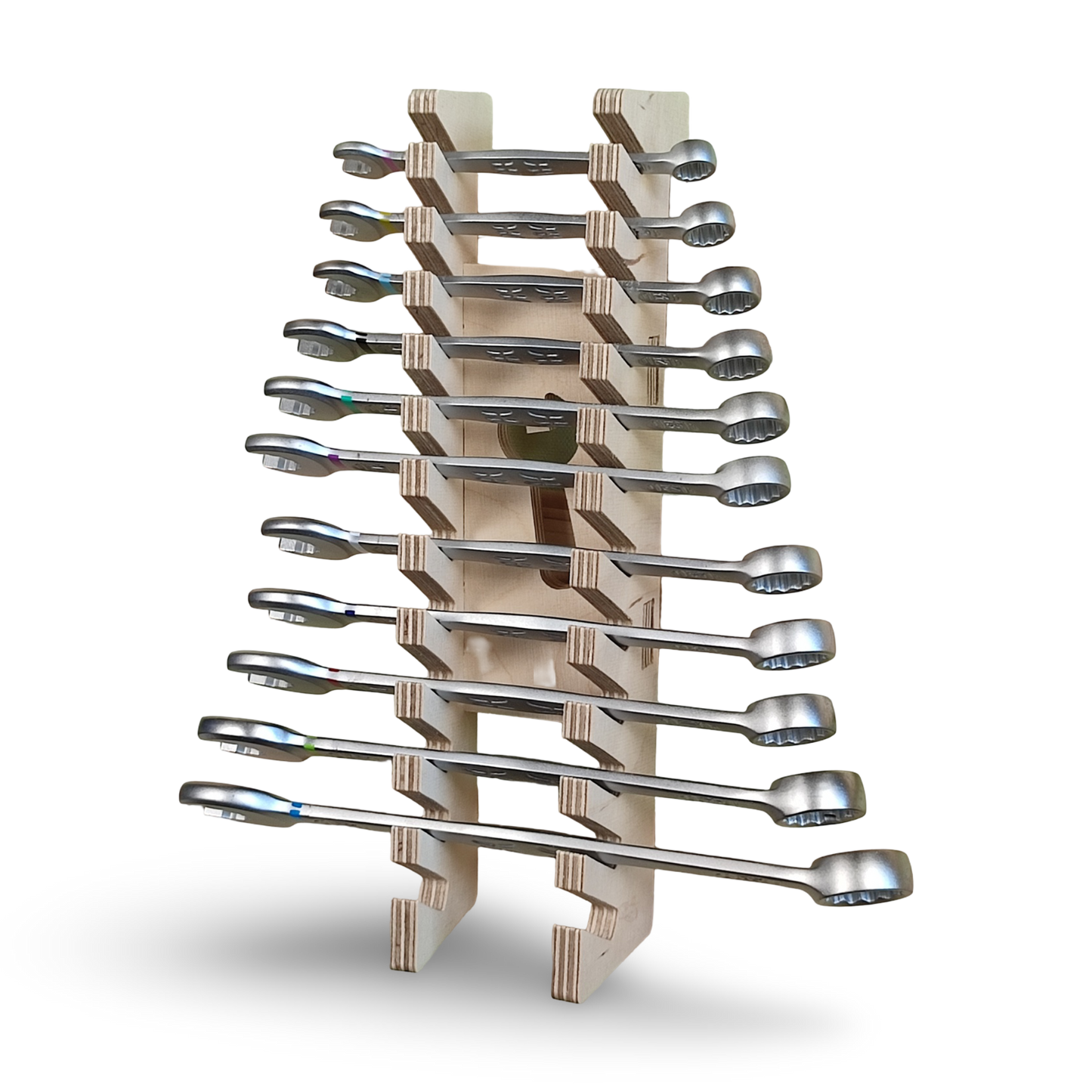 French Cleat Schraubenschüsselhalter aus Holz für deine Werkzeuge