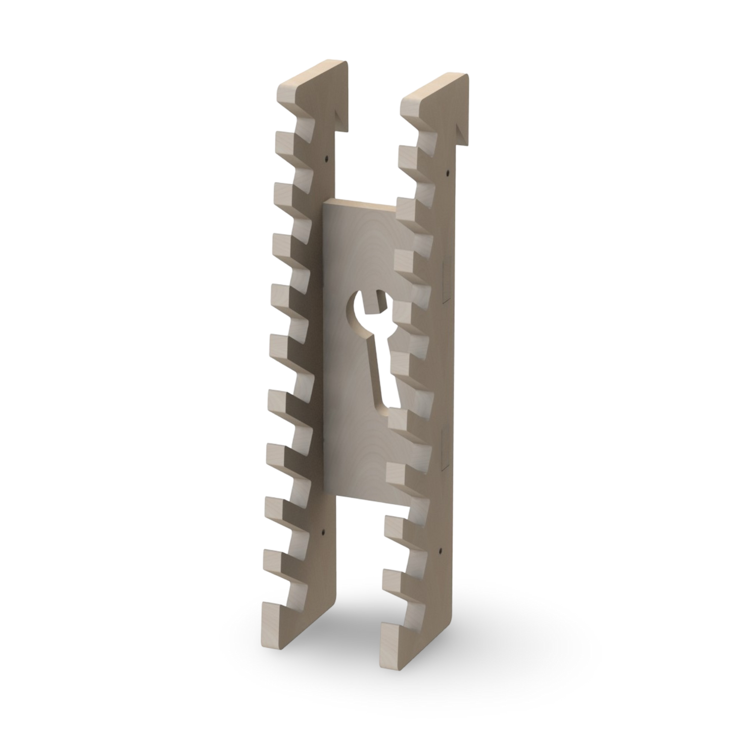 French Cleat Schraubenschüsselhalter Groß aus Holz für deine Werkzeuge