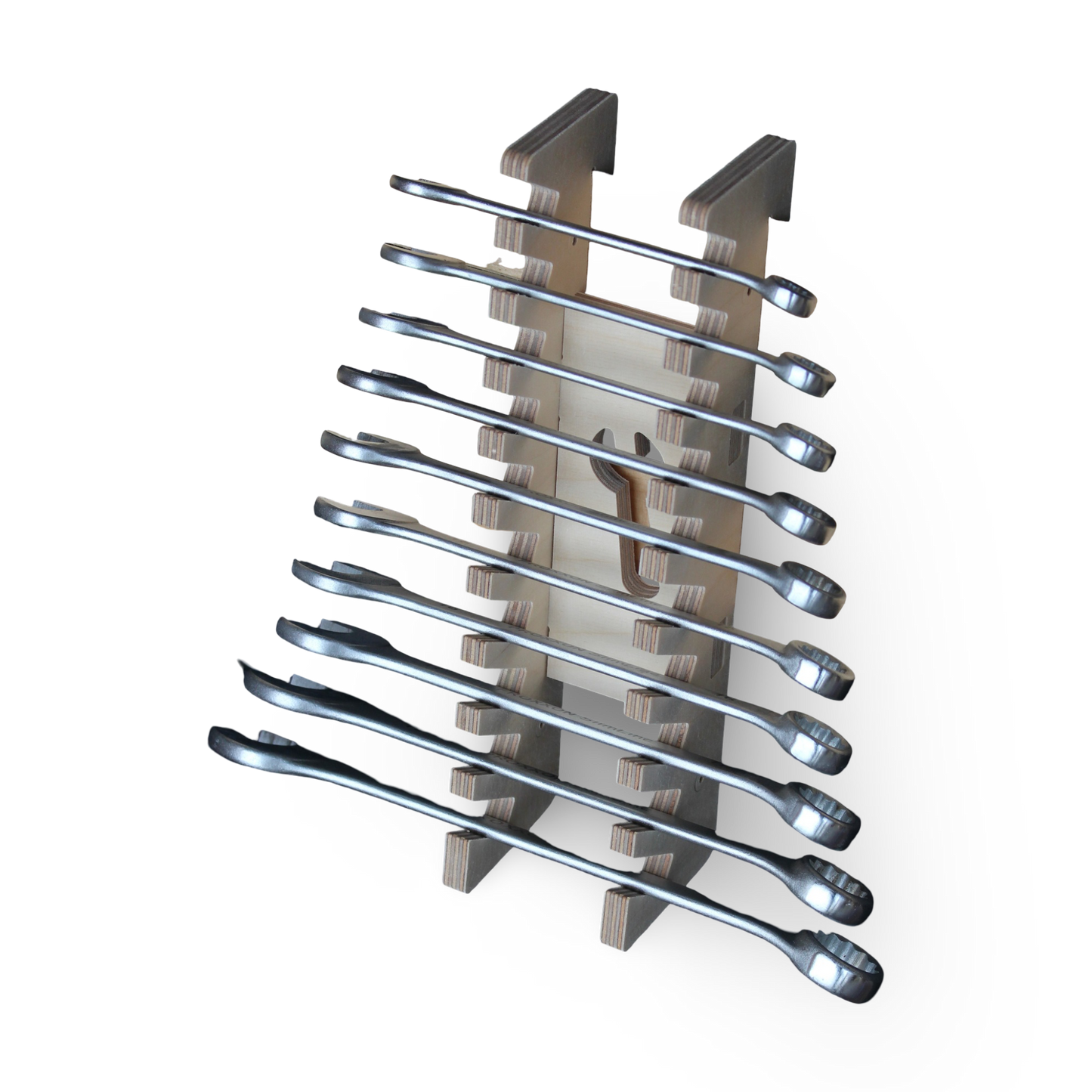 French Cleat Schraubenschüsselhalter Groß aus Holz für deine Werkzeuge