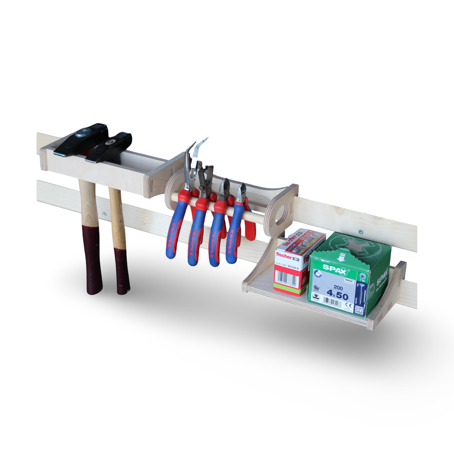 French Cleat Starterkit 1 aus Holz für deine Werkzeugwand