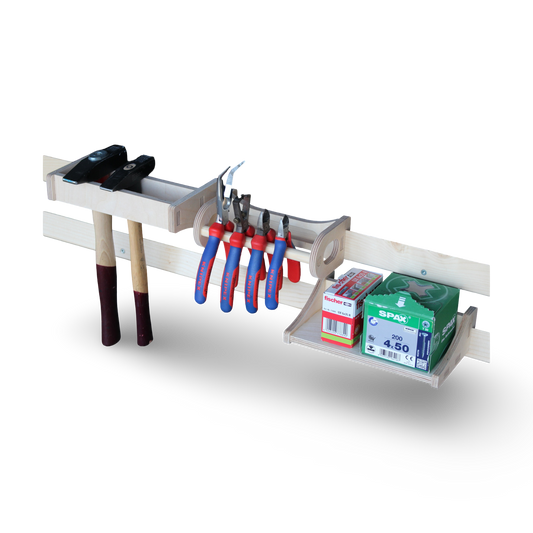French Cleat Starterkit 1 aus Holz für deine Werkzeugwand