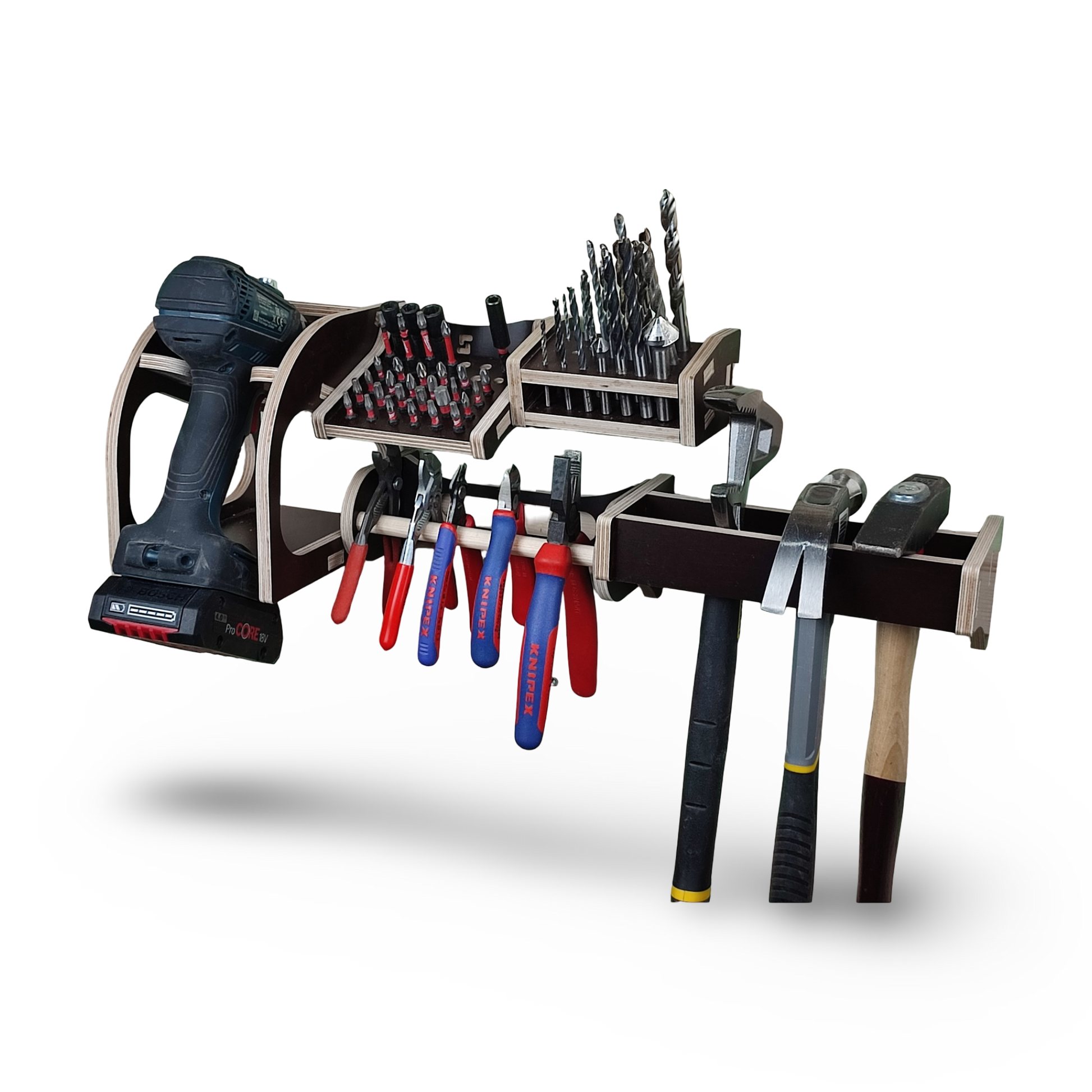 French Cleat Starterkit 2 aus Holz für deine Werkzeugwand