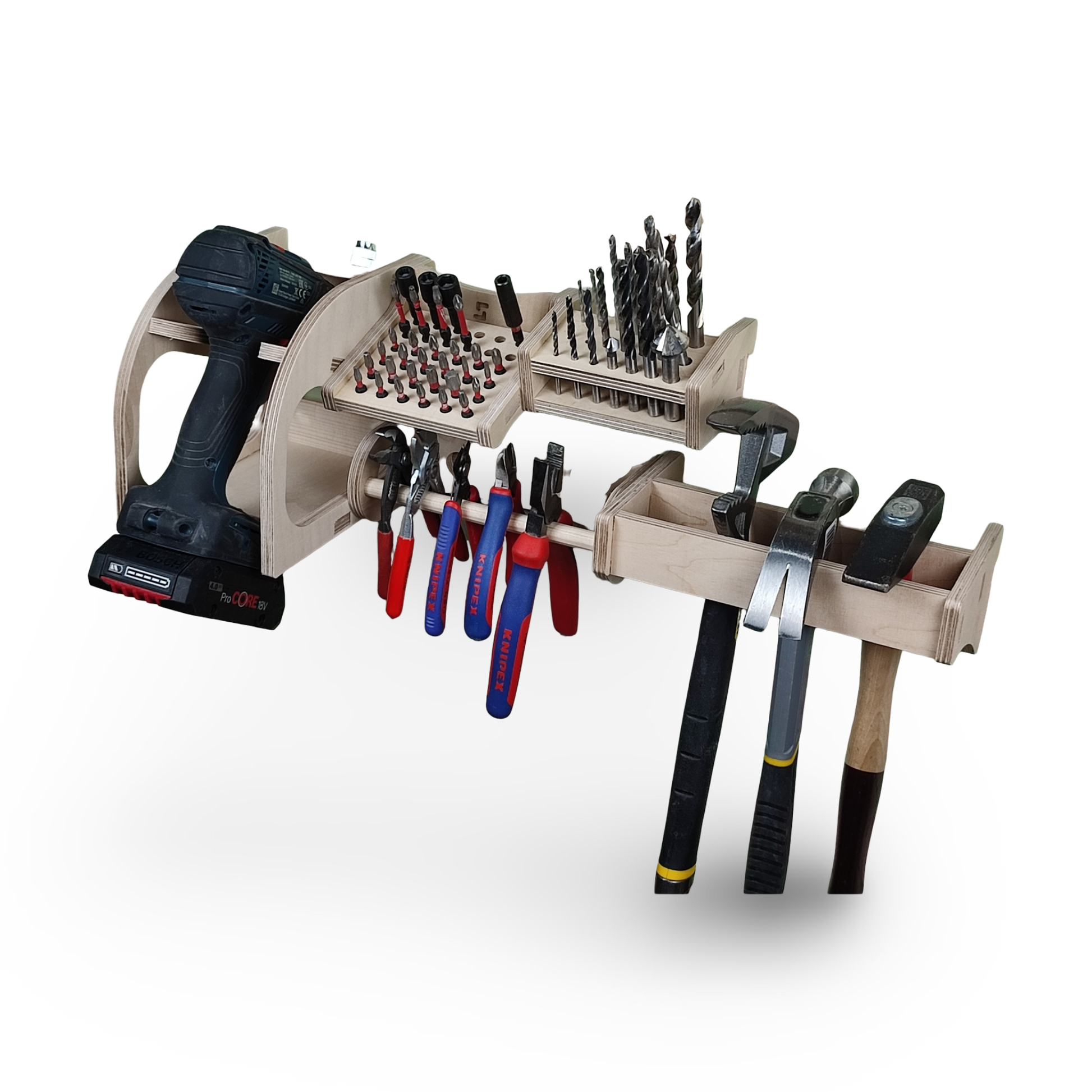 French Cleat Starterkit 2 aus Holz für deine Werkzeugwand