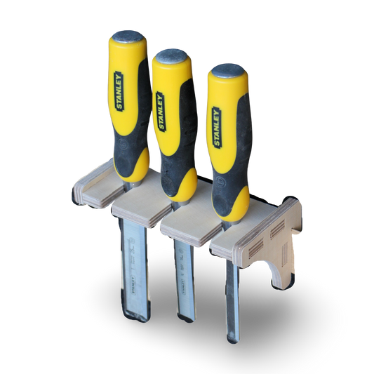 French Cleat Stechbeitelhalter aus Holz für deine Werkzeuge