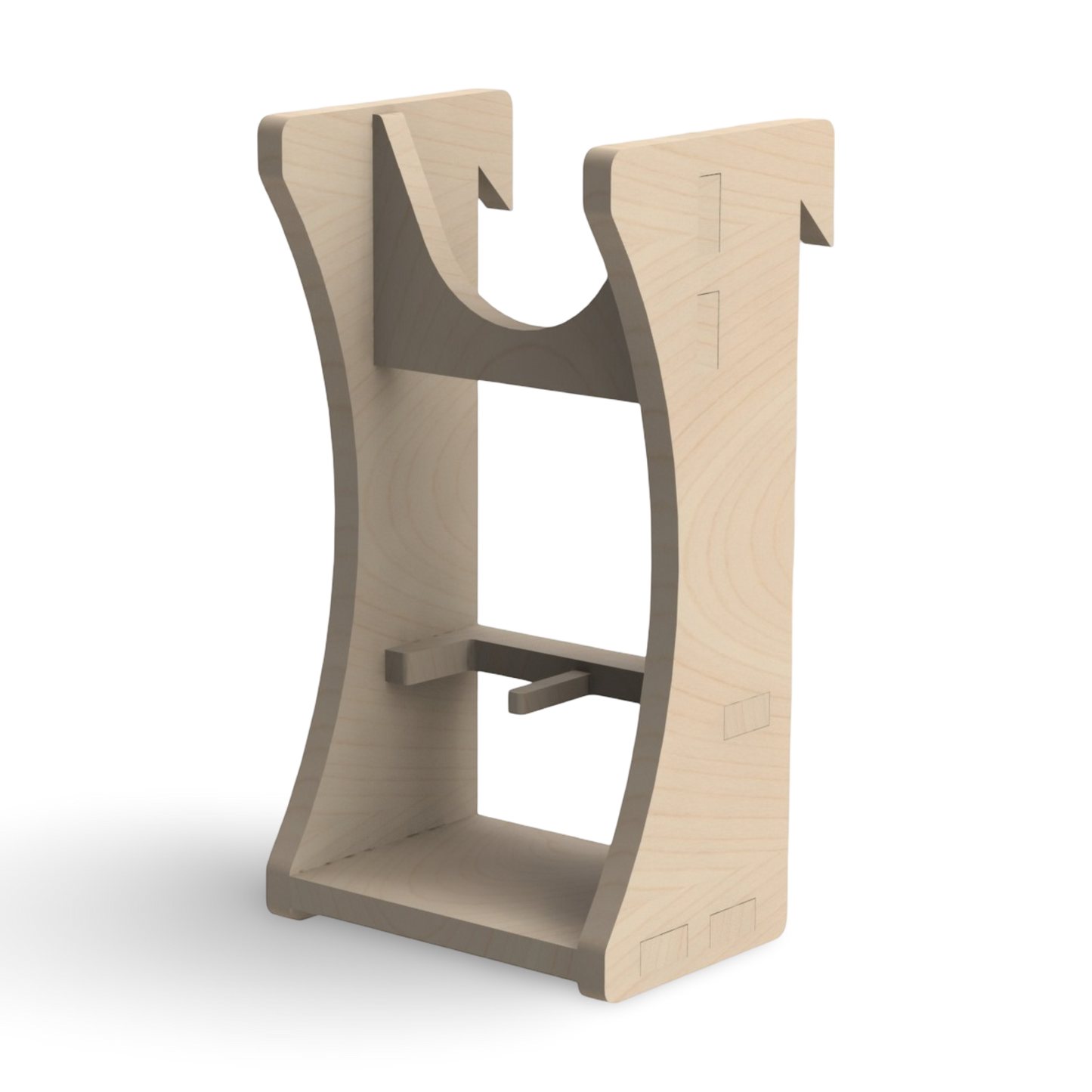French Cleat Winkelschleiferhalter GWS 12V-76 aus Holz für deine Werkzeuge