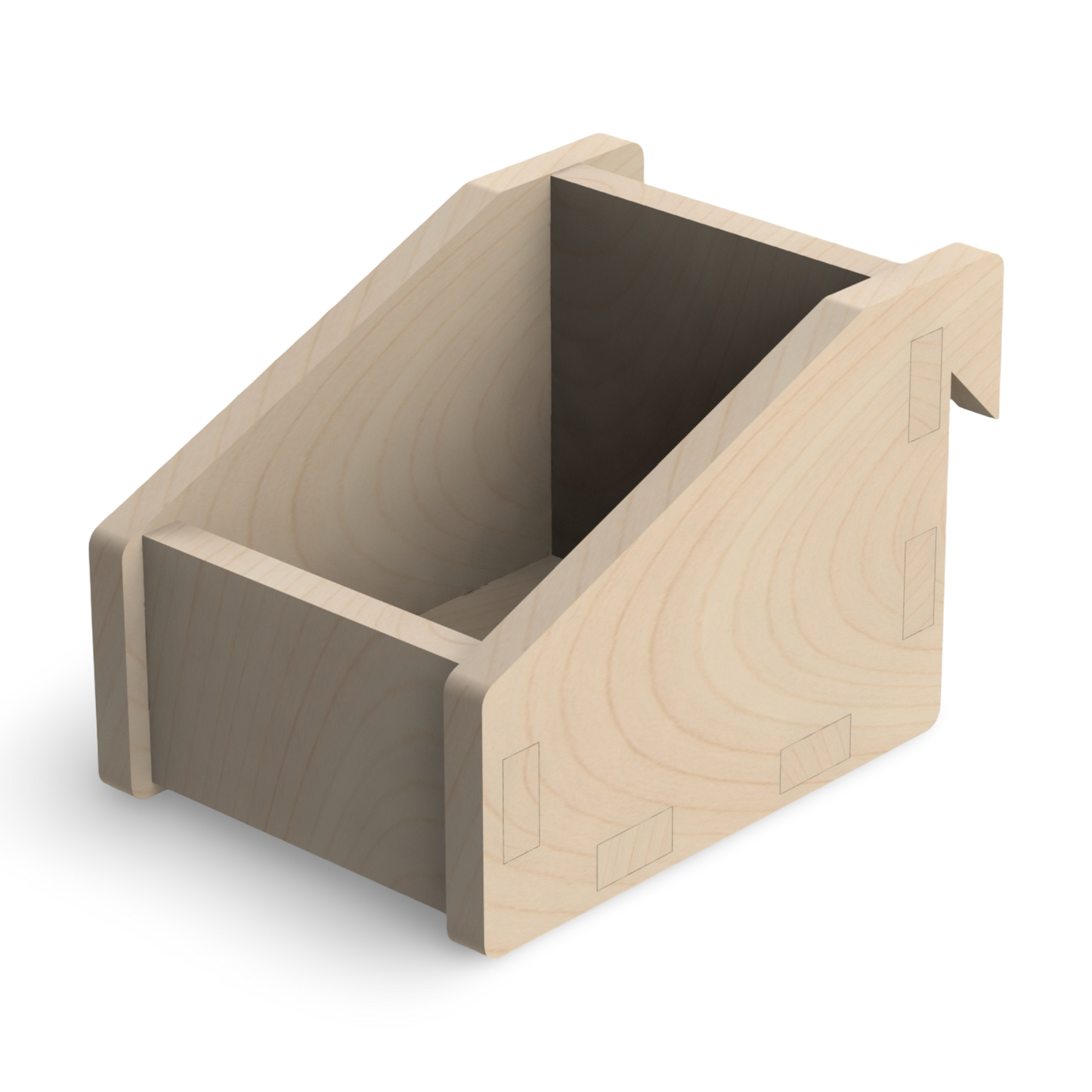 French Cleat kleine Sichtlagerbox aus Holz für deine Werkzeugwand