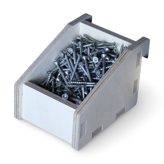French Cleat kleine Sichtlagerbox aus Holz für deine Werkzeugwand
